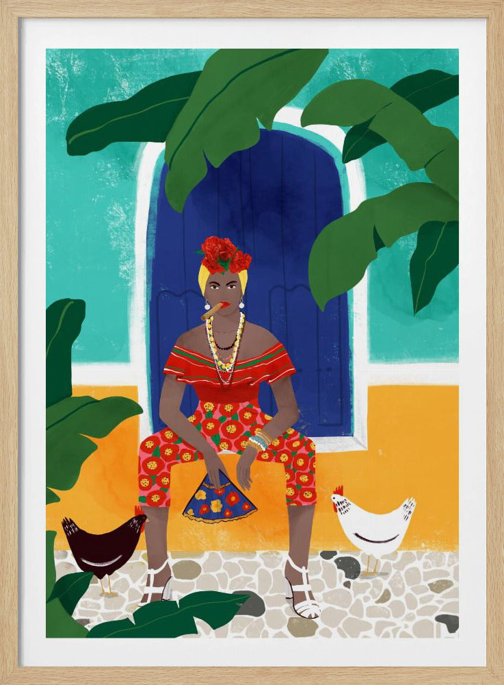 Vrouw aan de sigaar | Poster