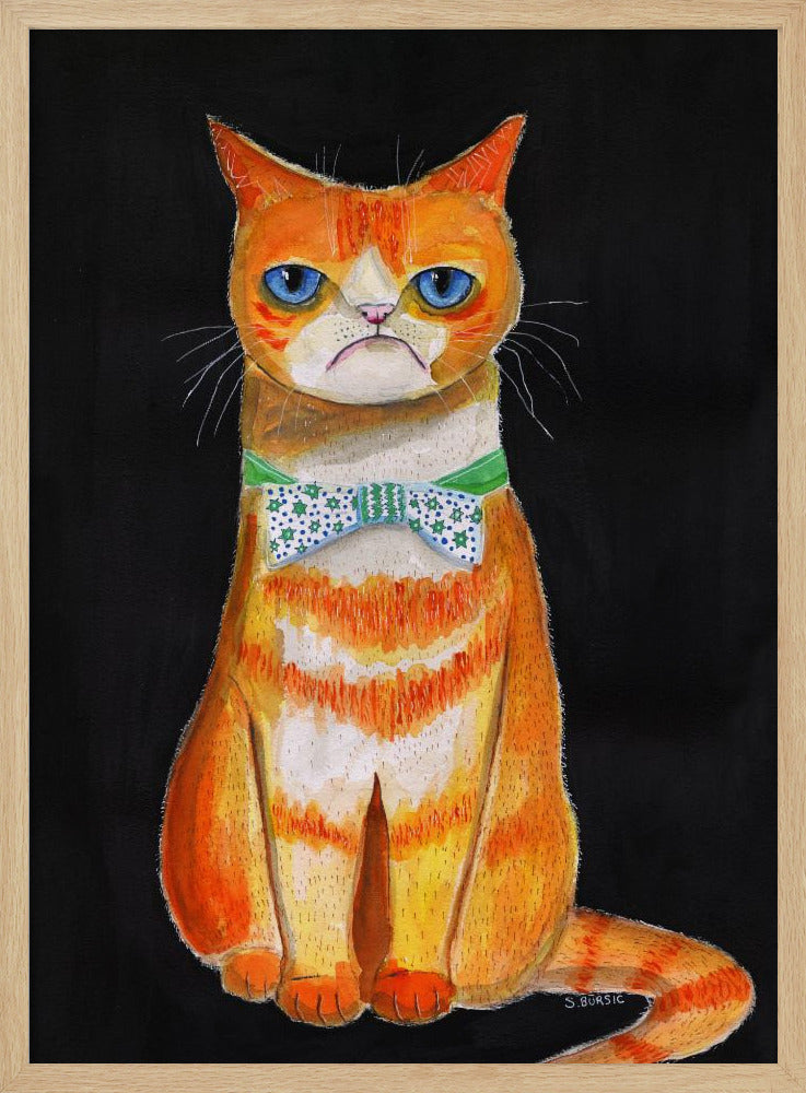 Droevige kat | Poster