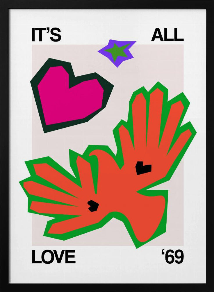 Het is allemaal liefde '69 Bird Orange | Poster