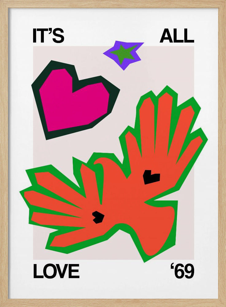 Het is allemaal liefde '69 Bird Orange | Poster
