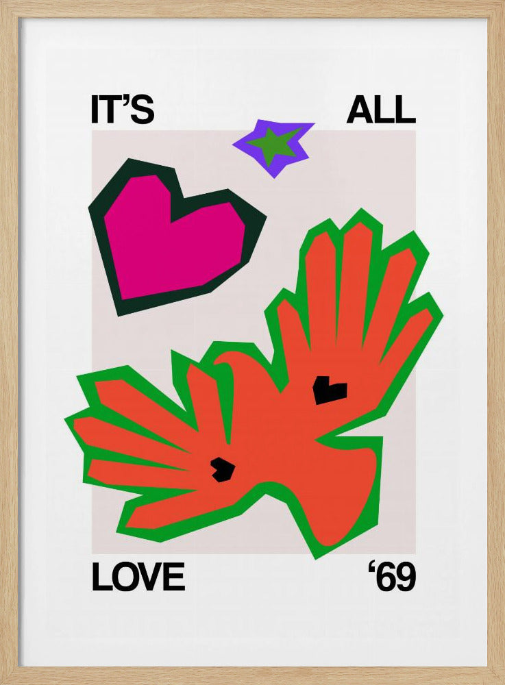 Het is allemaal liefde '69 Bird Orange | Poster