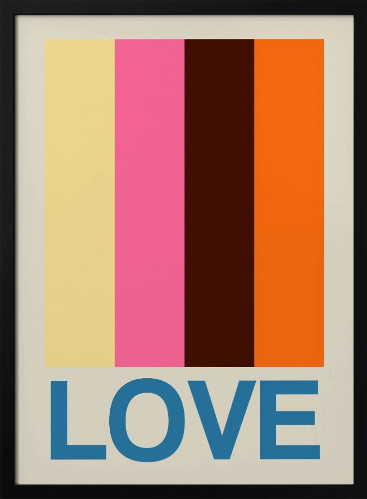 Retro Stripe LOVE Zomerfruit | Poster