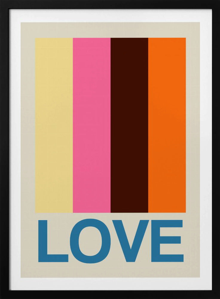 Retro Stripe LOVE Zomerfruit | Poster