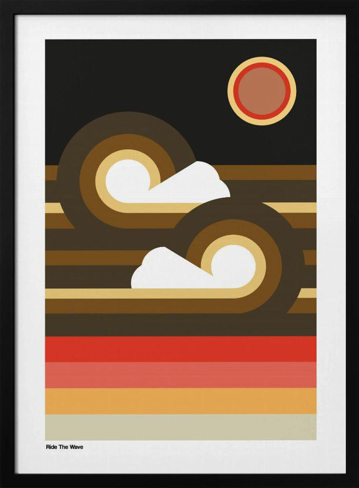 Ride The Wave Zonsondergang | Poster