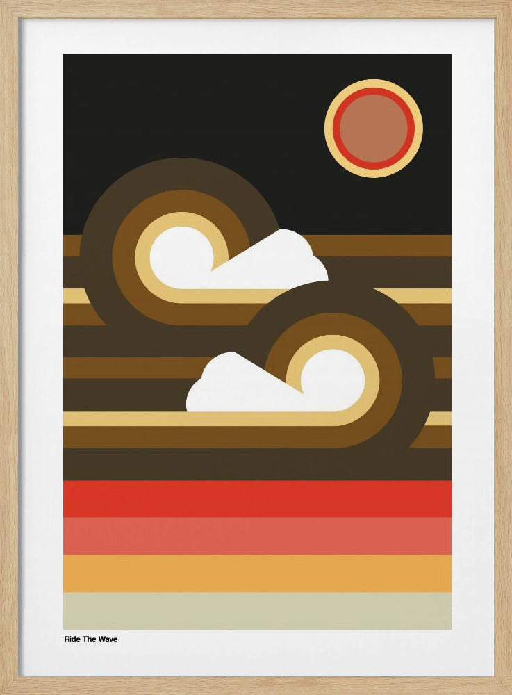 Ride The Wave Zonsondergang | Poster