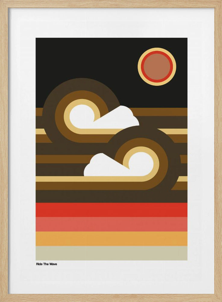 Ride The Wave Zonsondergang | Poster