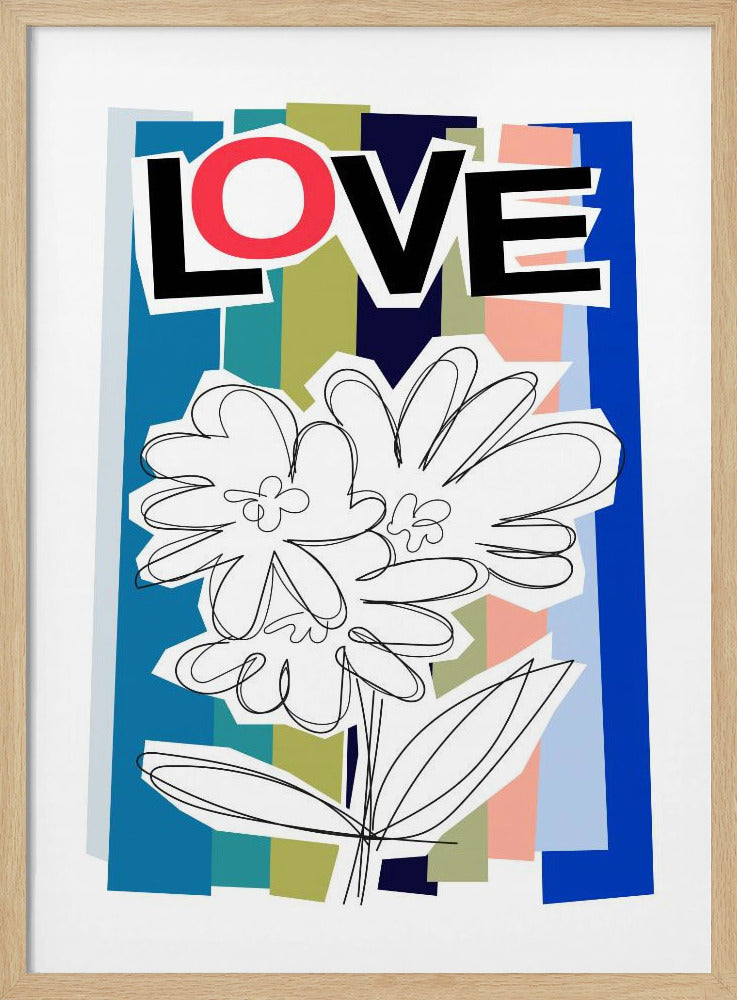 Krabbelbloem Blauw | Poster