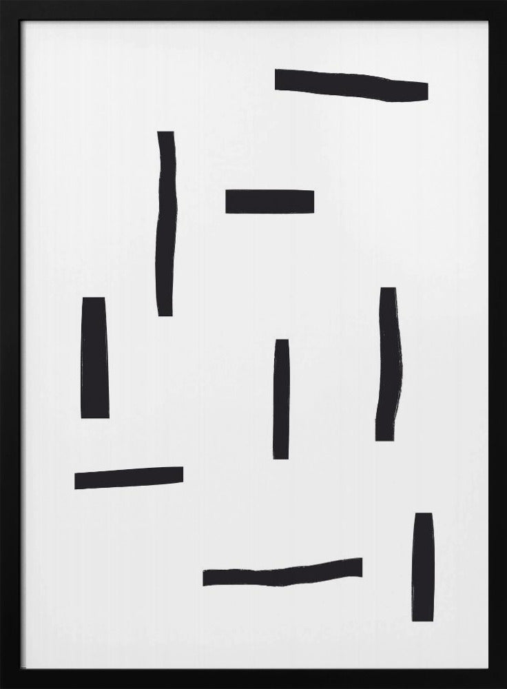 Zwarte lijnen op een witte achtergrond | Poster