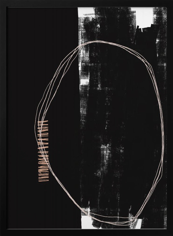 Abstract zwart-wit kunstwerk | Poster