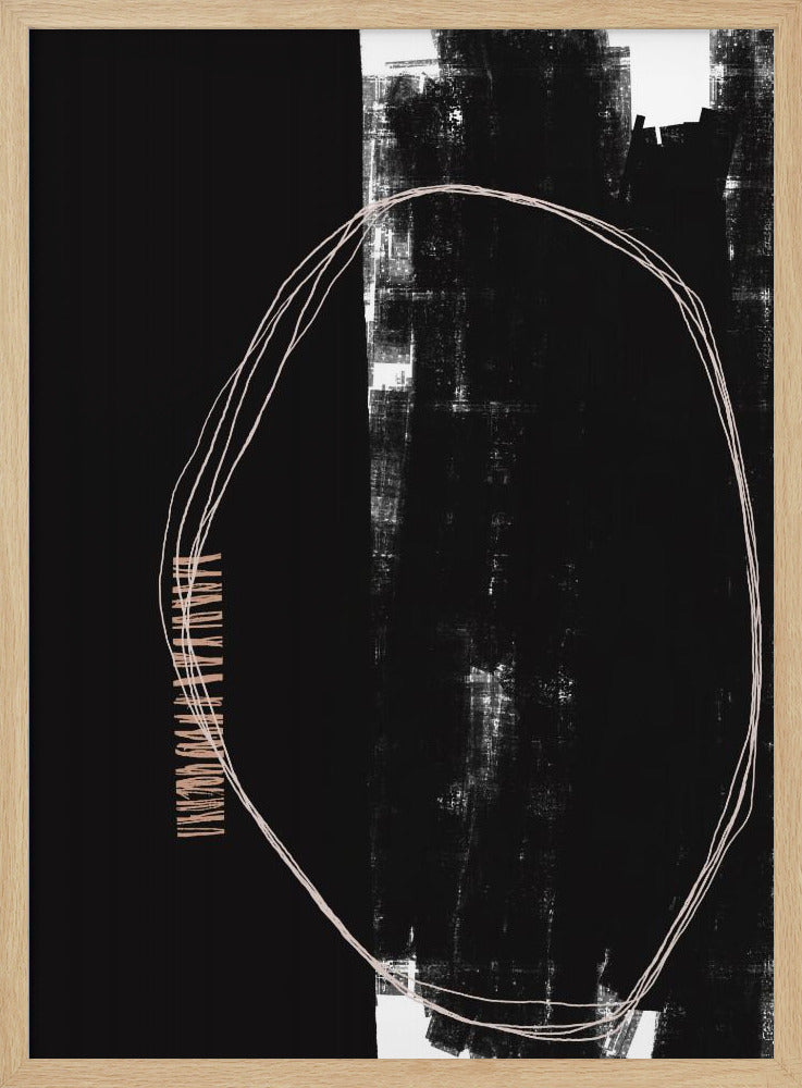 Abstract zwart-wit kunstwerk | Poster