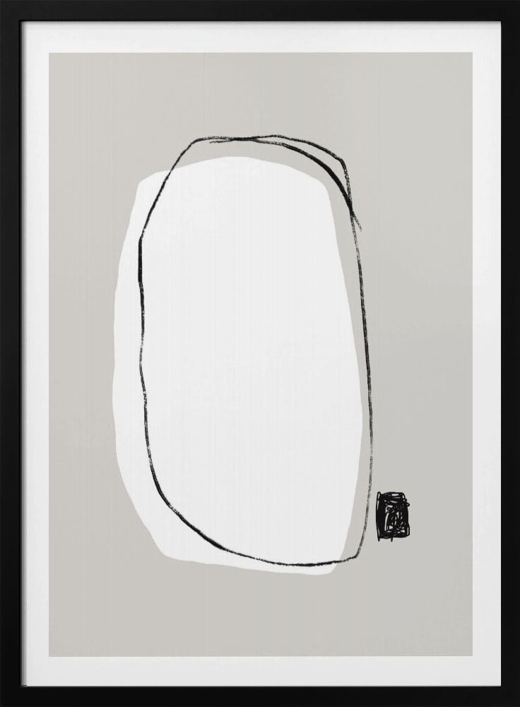 Black And White Oval Shape | Poster