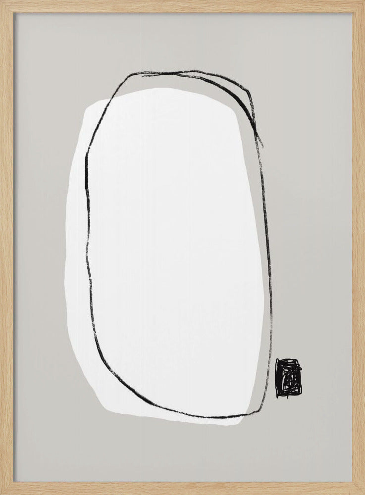 Black And White Oval Shape | Poster
