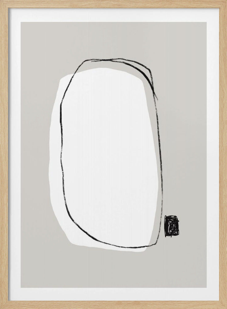 Black And White Oval Shape | Poster