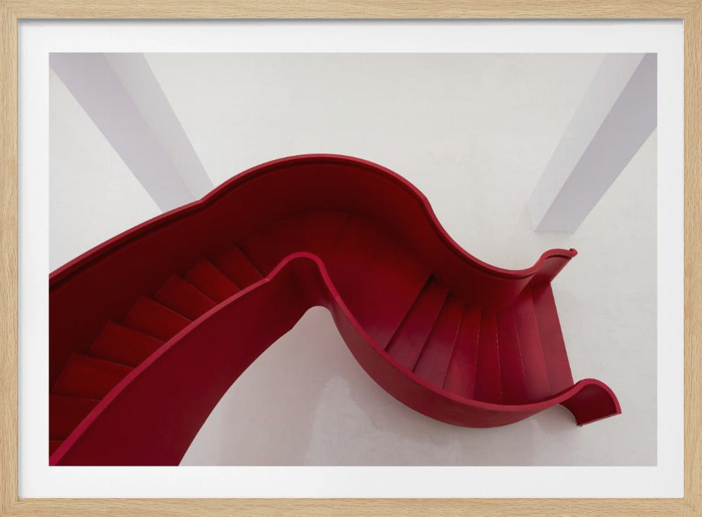 Red stairs | Poster