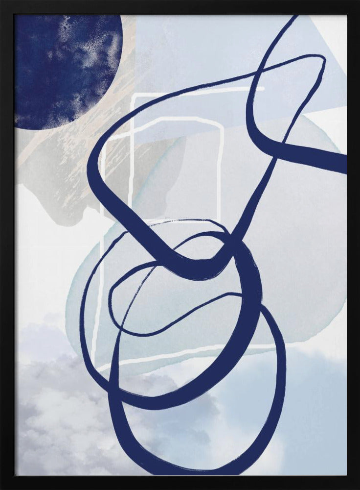 Lijnen van Blauw-2 | Poster