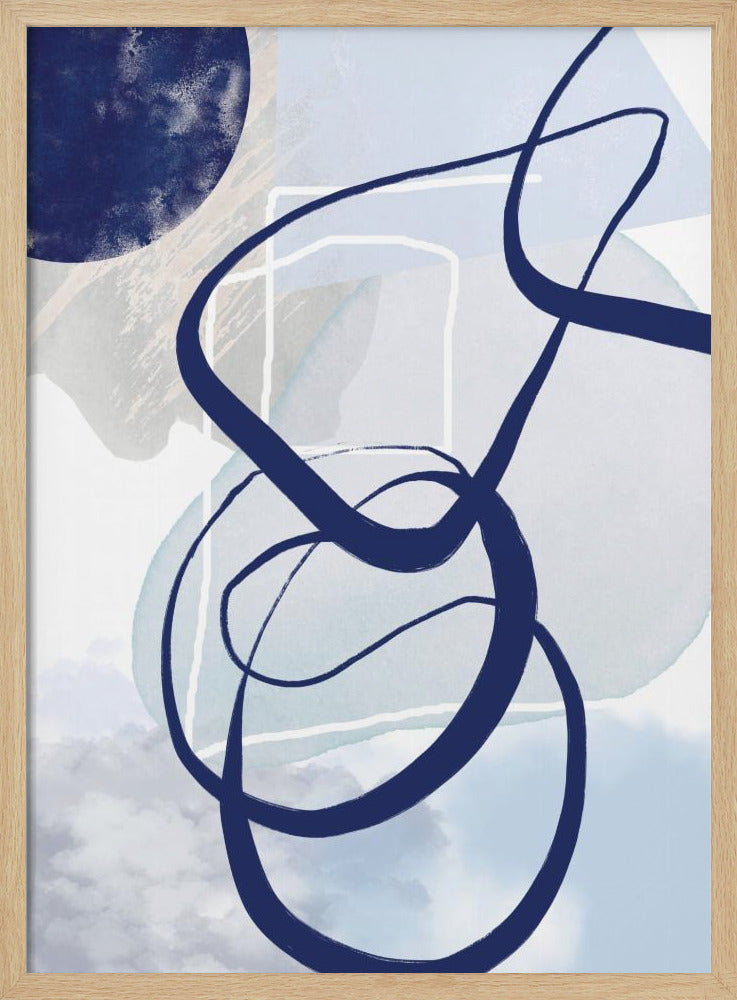 Lijnen van Blauw-2 | Poster