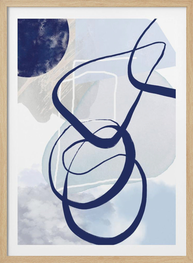 Lijnen van Blauw-2 | Poster