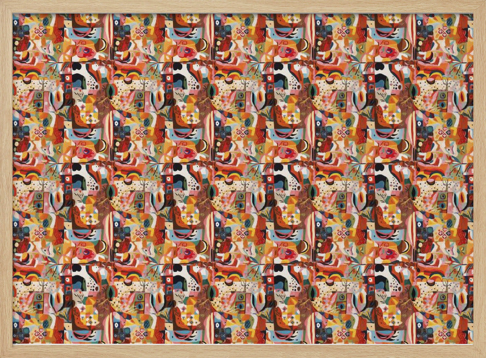 Levendige mozaïekstroom | Poster