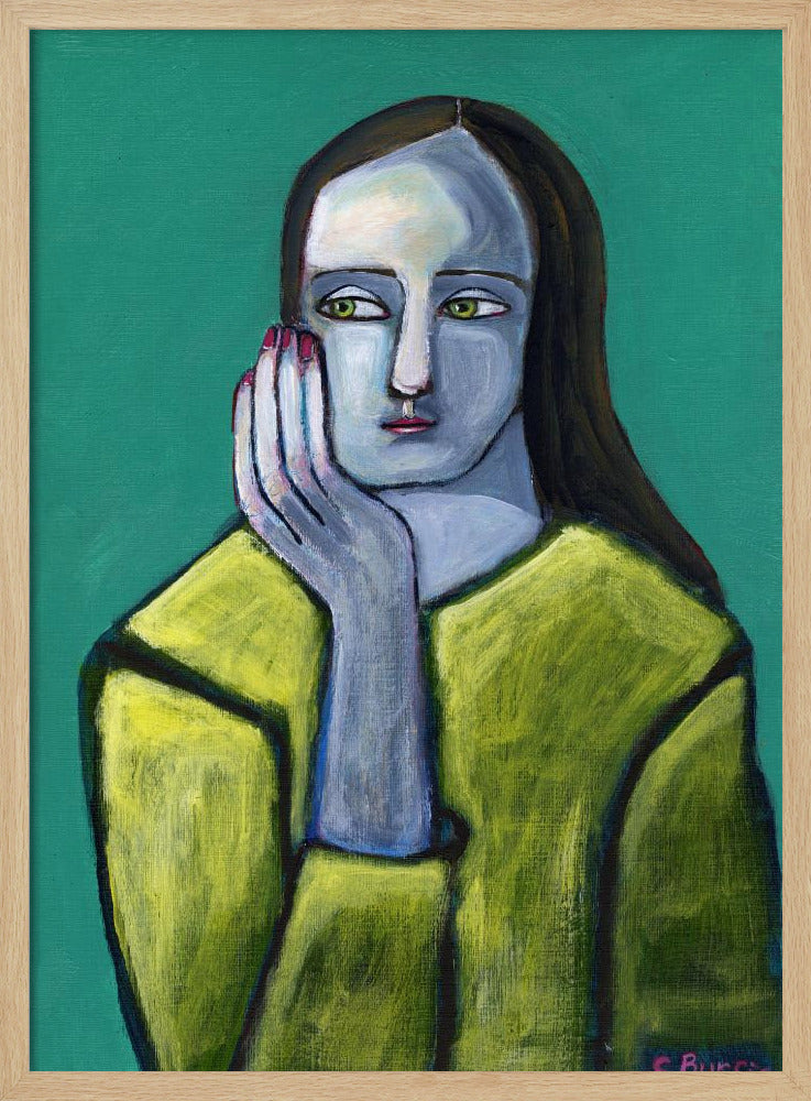 Vrouw met grote handen | Poster