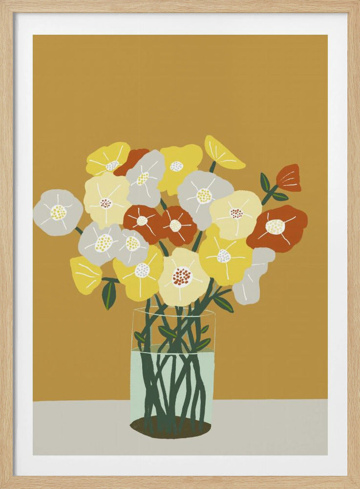 Vaas met bloemen | Poster