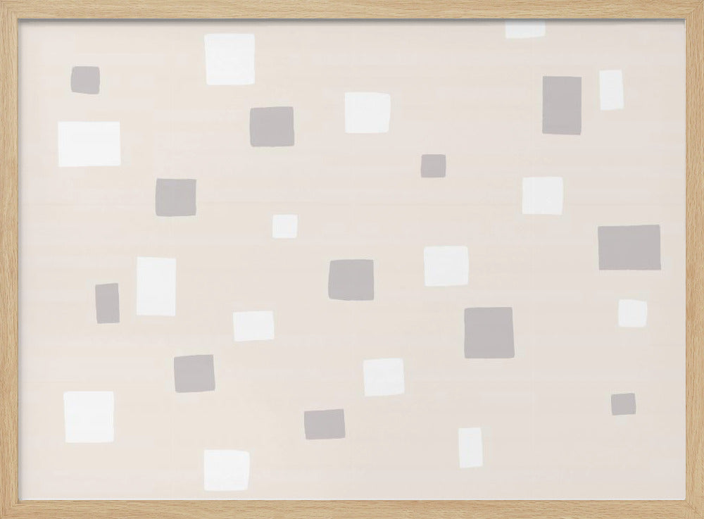 Grijze en witte vierkanten | Poster
