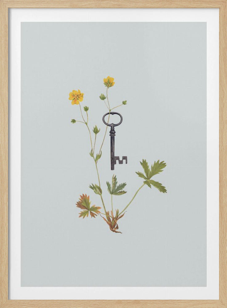 Botanische vintage sleutel | Poster