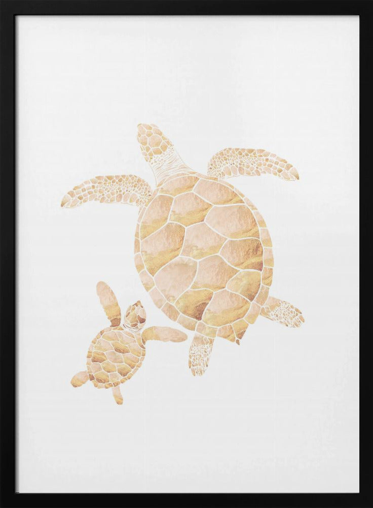 Goudwitte schildpadden | Poster