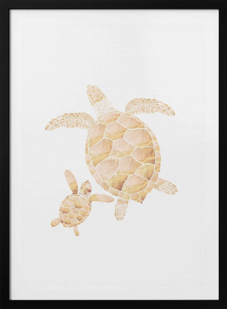 Goudwitte schildpadden | Poster