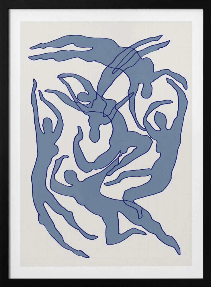 Swimmers Blue | Poster