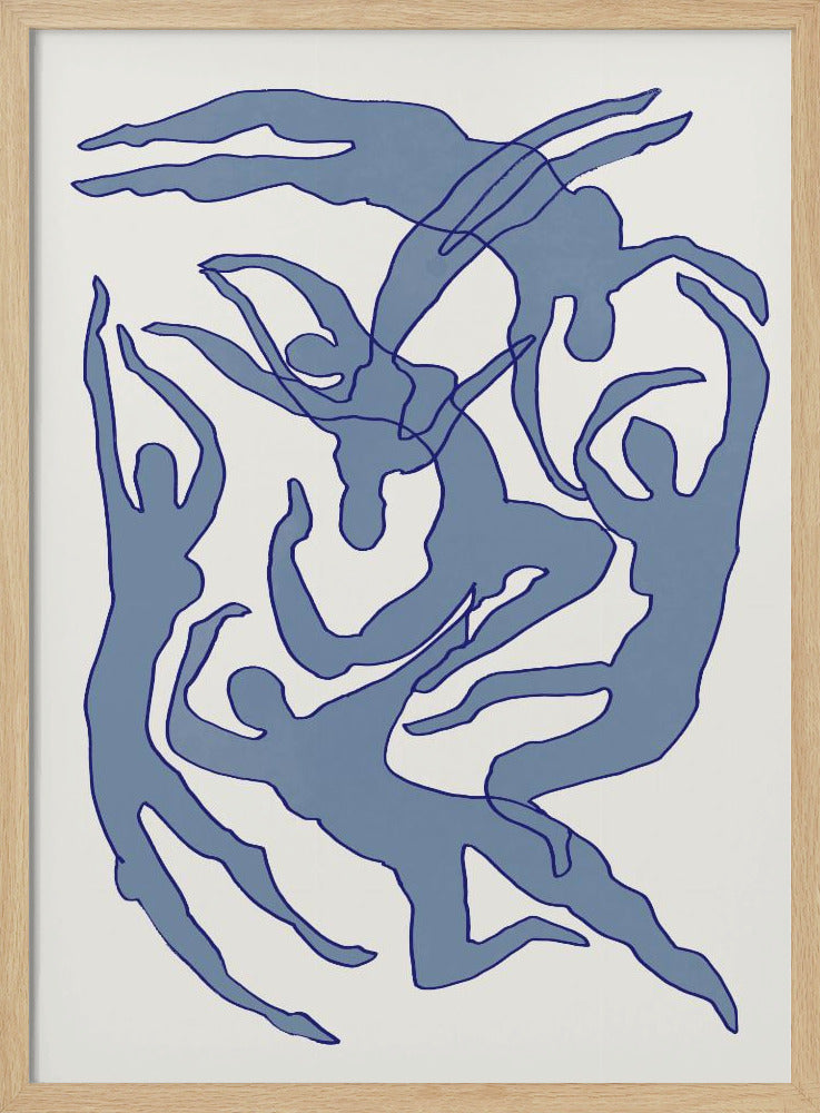 Swimmers Blue | Poster