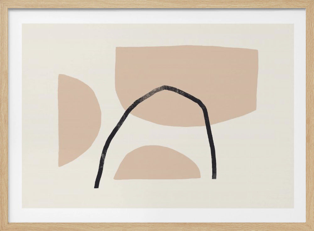 Geometrische vormen in aardse tinten | Poster