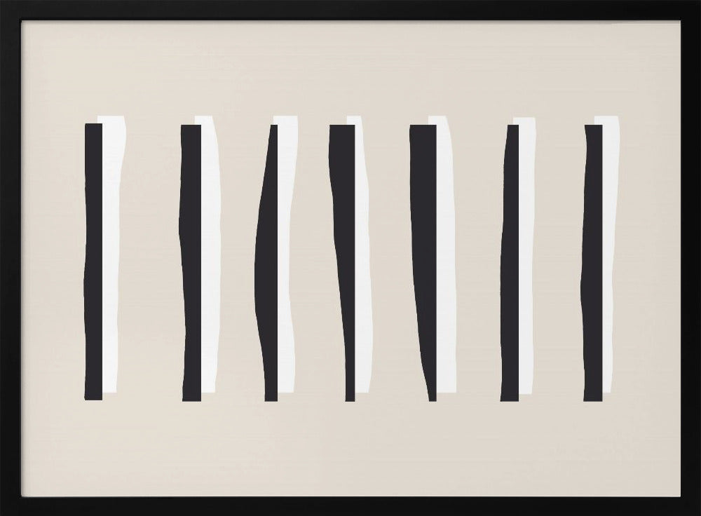 verticale zwart-witte strepen | Poster