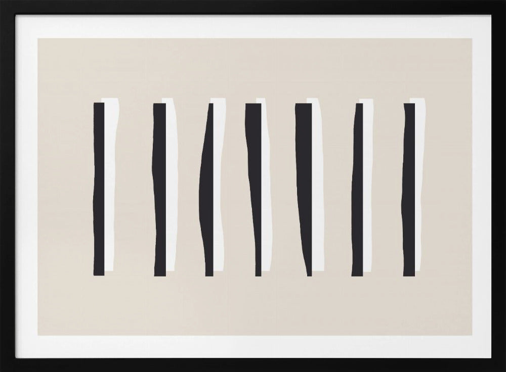 verticale zwart-witte strepen | Poster