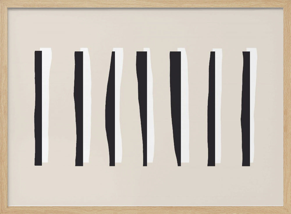 verticale zwart-witte strepen | Poster