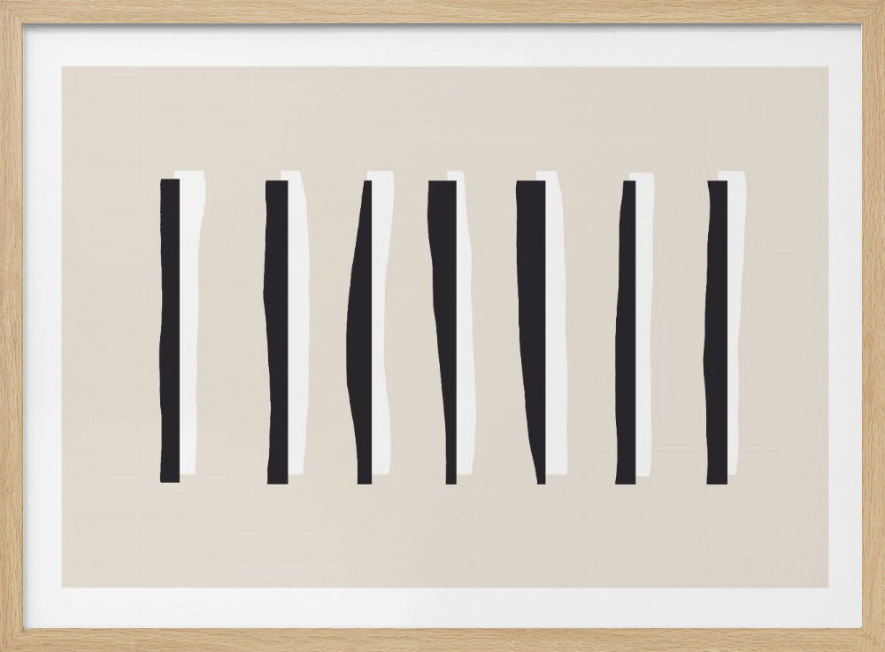 verticale zwart-witte strepen | Poster