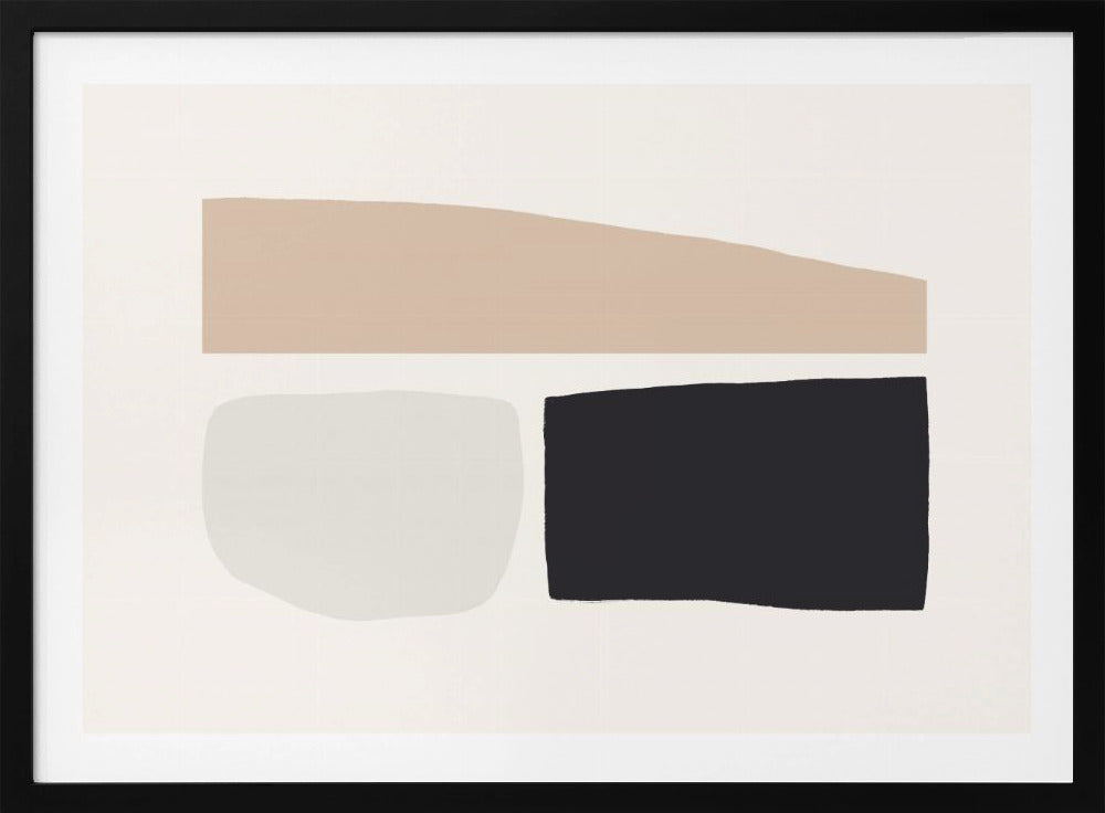 Geometrische vormen in neutrale tinten | Poster