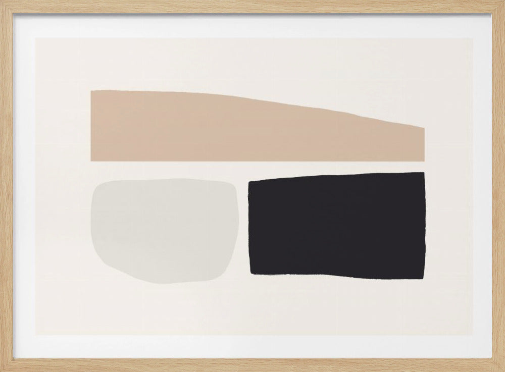 Geometrische vormen in neutrale tinten | Poster