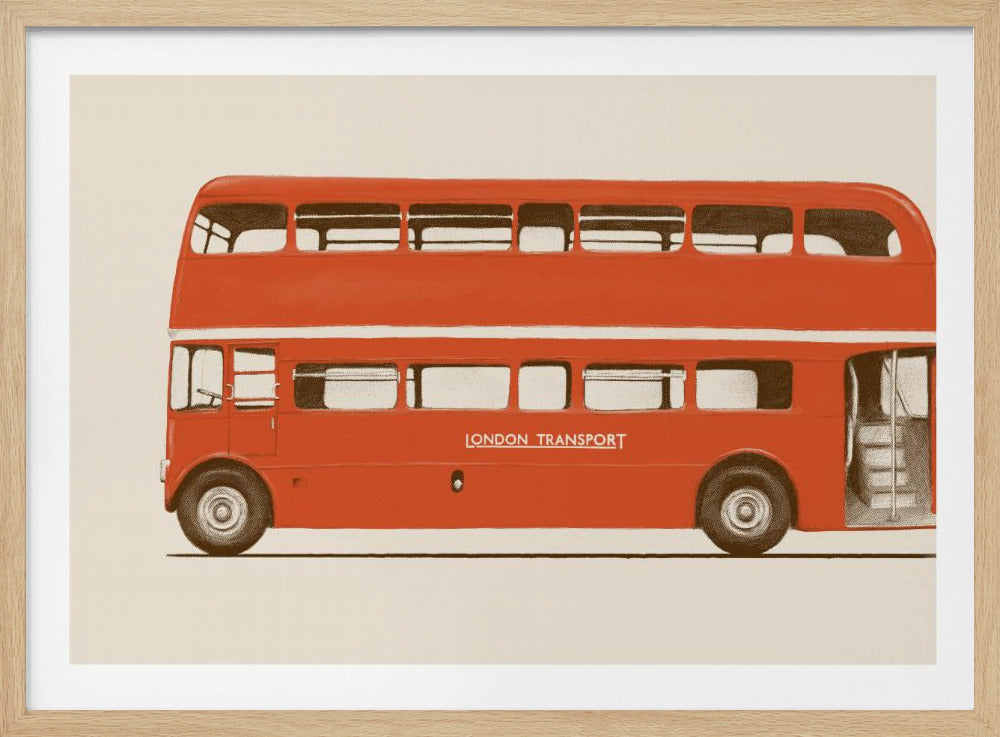 Rode Engelse bus | Poster