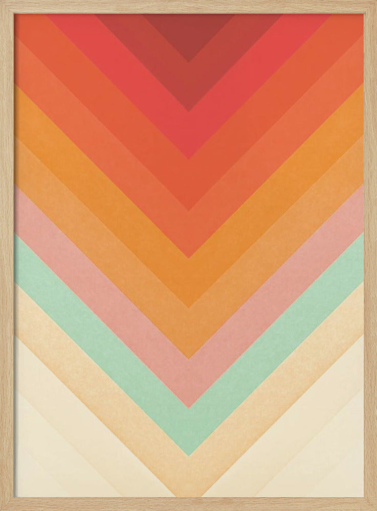 Regenboog Chevrons | Poster