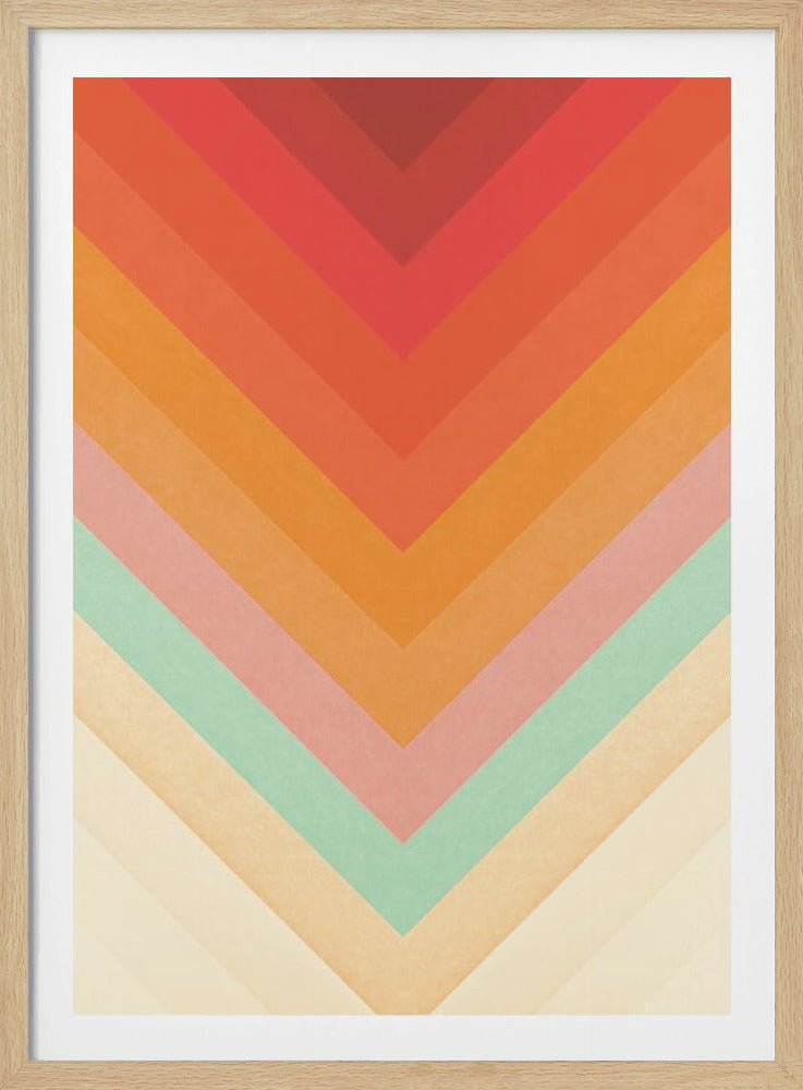 Regenboog Chevrons | Poster