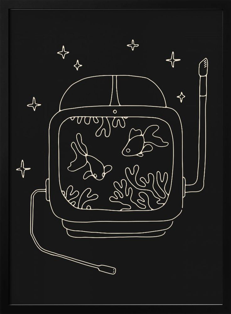 Astronaut en Vissen | Poster
