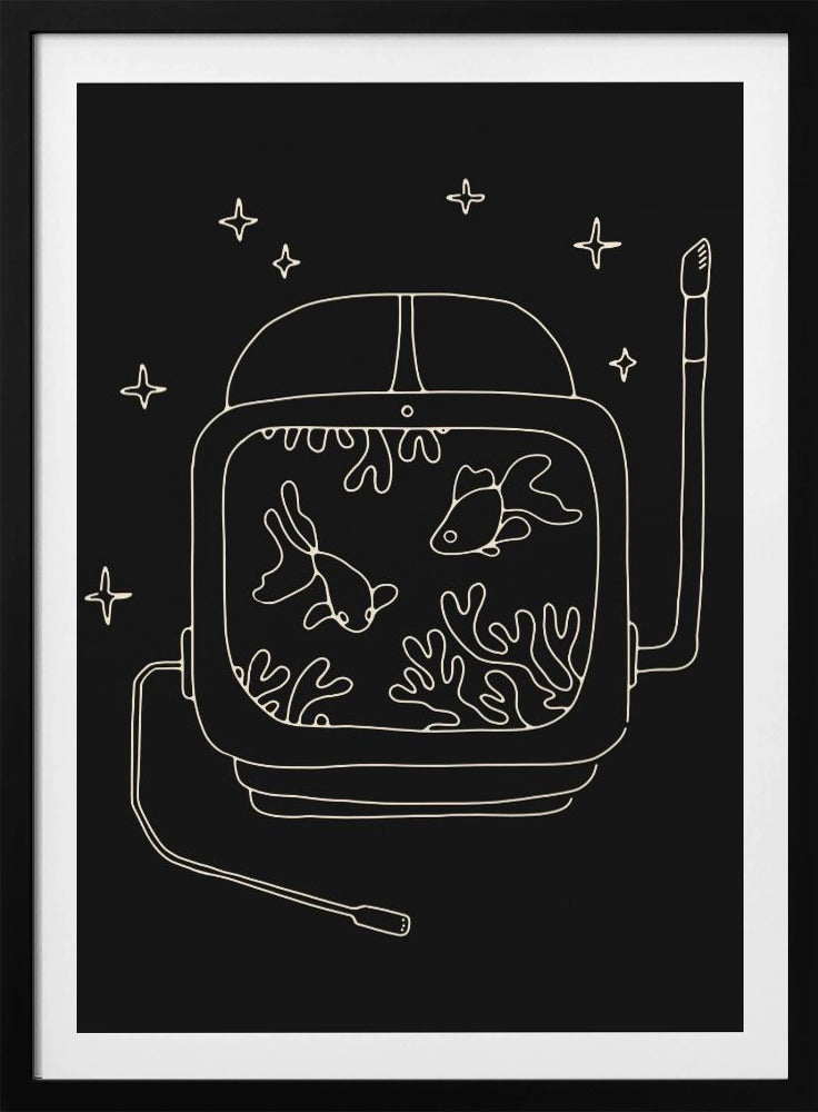 Astronaut en Vissen | Poster