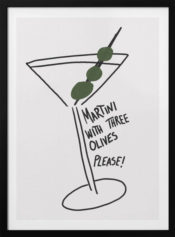 Olijven Trio Martini | Poster