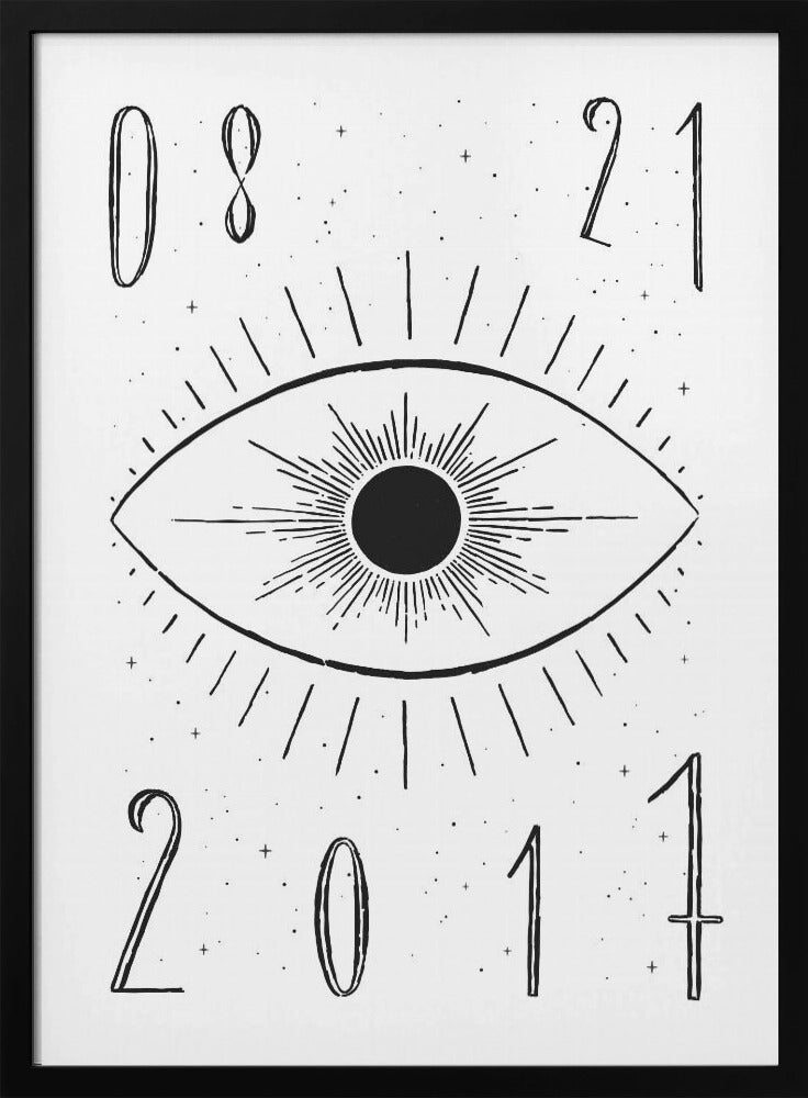 Totale zonsverduistering Wit | Poster