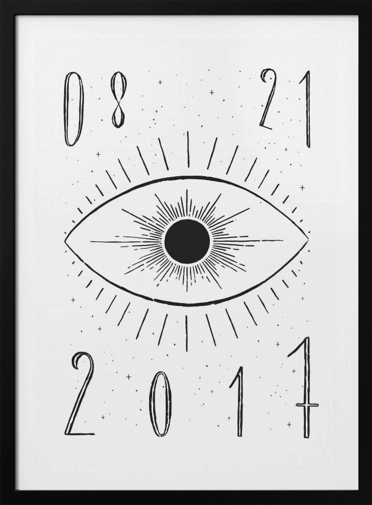 Totale zonsverduistering Wit | Poster