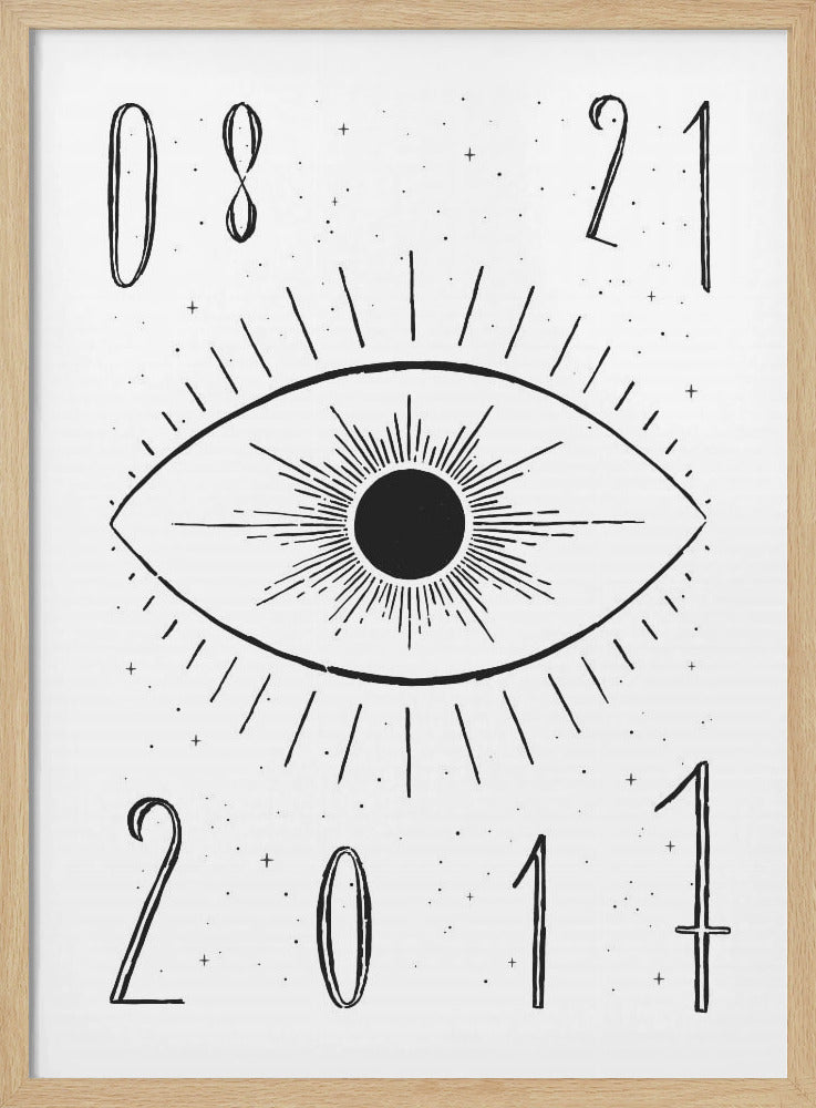 Totale zonsverduistering Wit | Poster