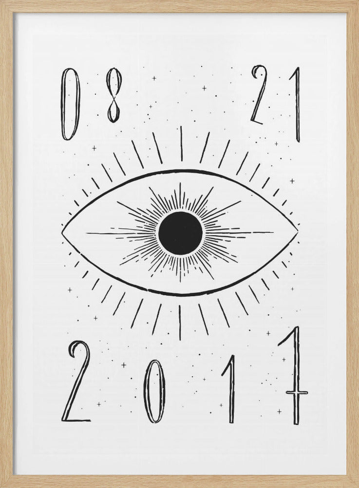 Totale zonsverduistering Wit | Poster