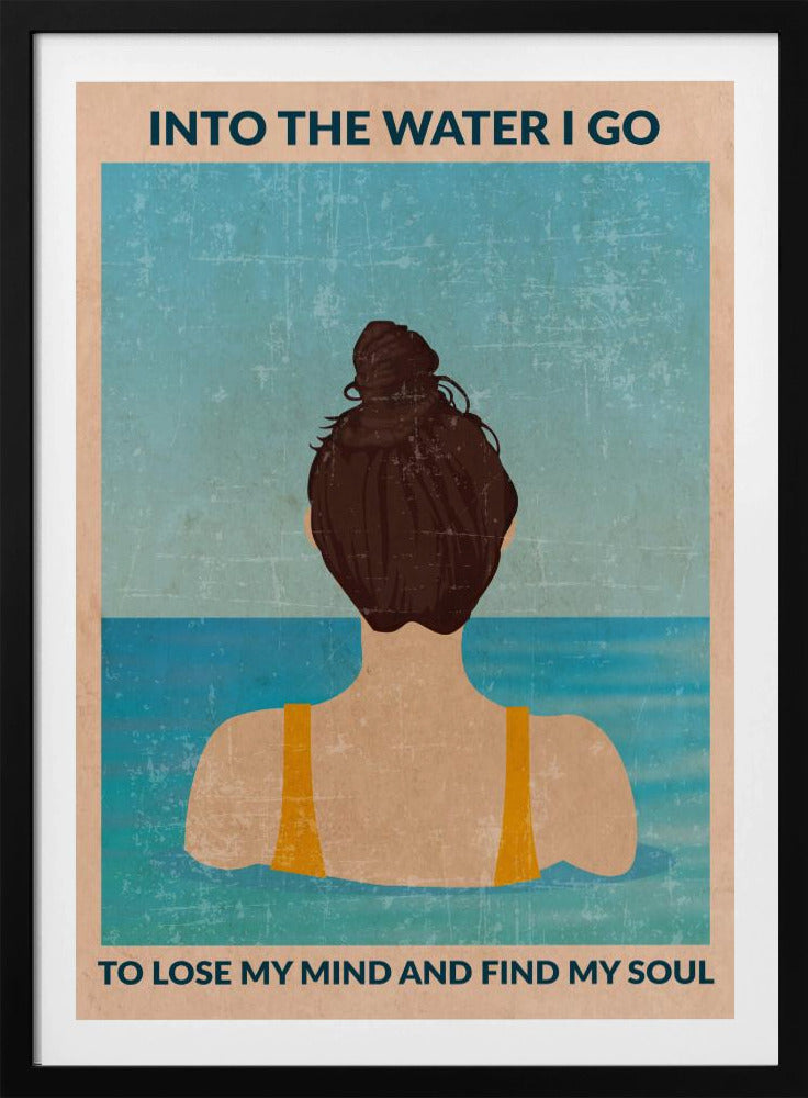 In het water (brunette) | Poster