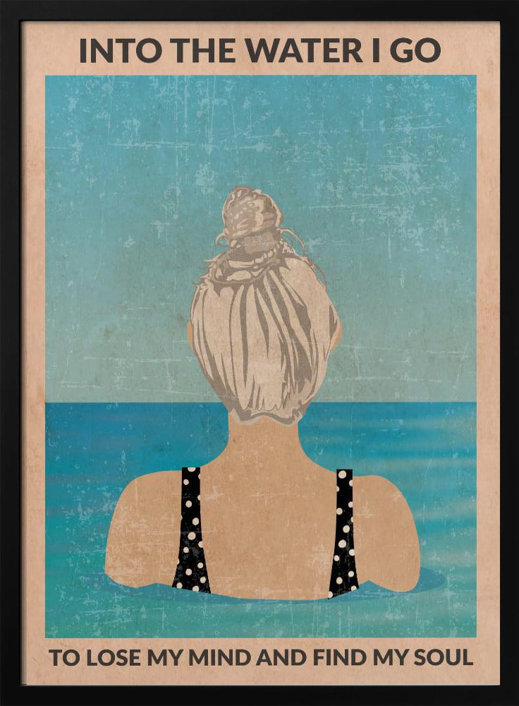 In het water (zilver) | Poster