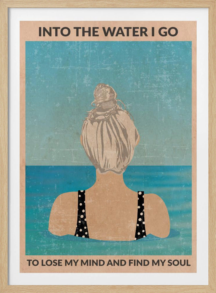 In het water (zilver) | Poster
